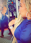 La Blue Ruched Crop Top