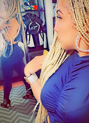 La Blue Ruched Crop Top